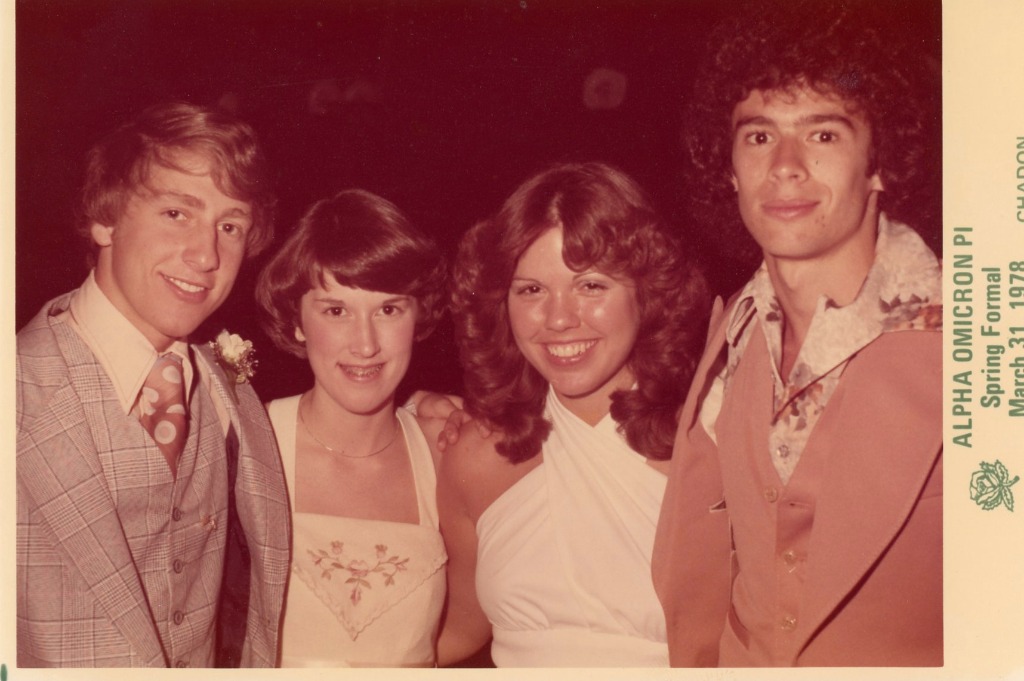 Alan Fant, Cathy Harris, Rachel Spalding, Spring Formal, 1978.